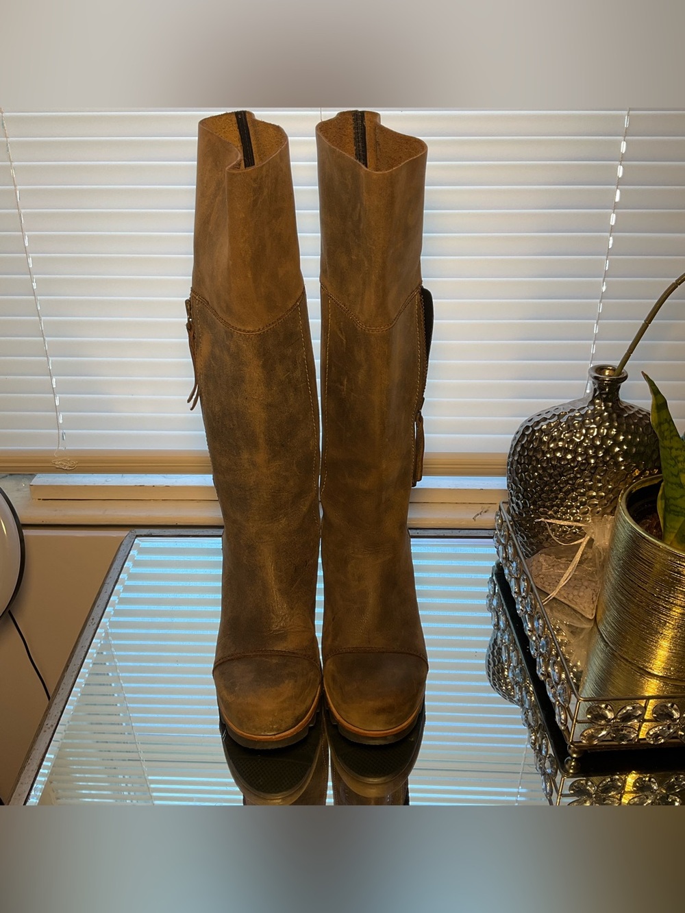 Sorel Addington Waterproof Brown Leather Knee-High Boots